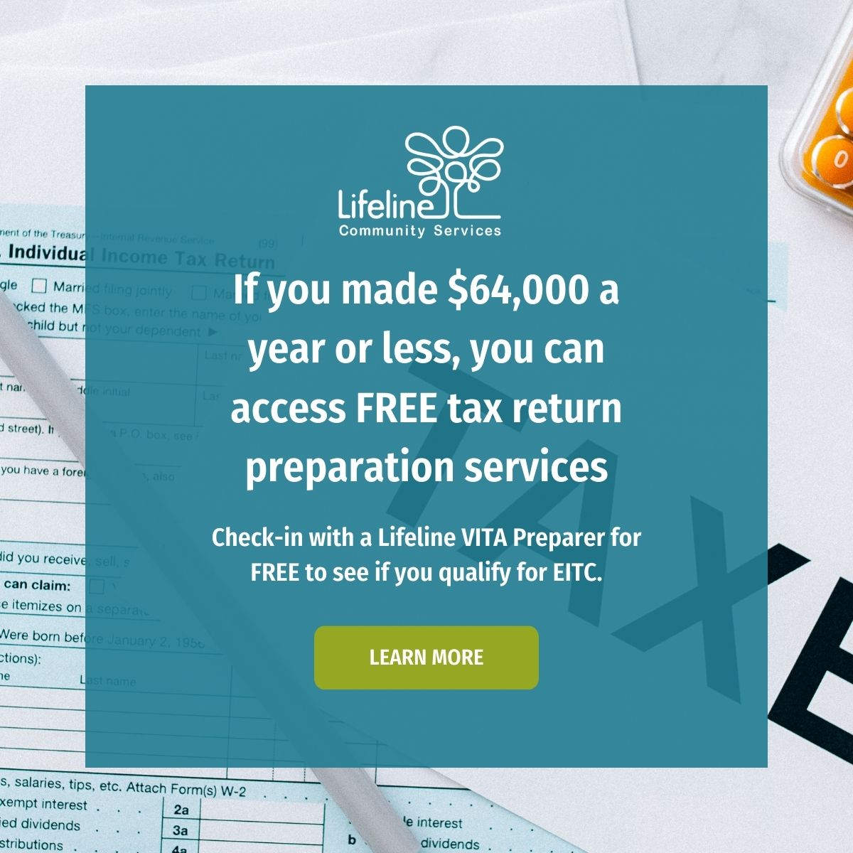 Photograph or illustration for Maximize Your Tax Returns with Lifeline's Free Tax Assistance Program (North County Lifeline — Blog)